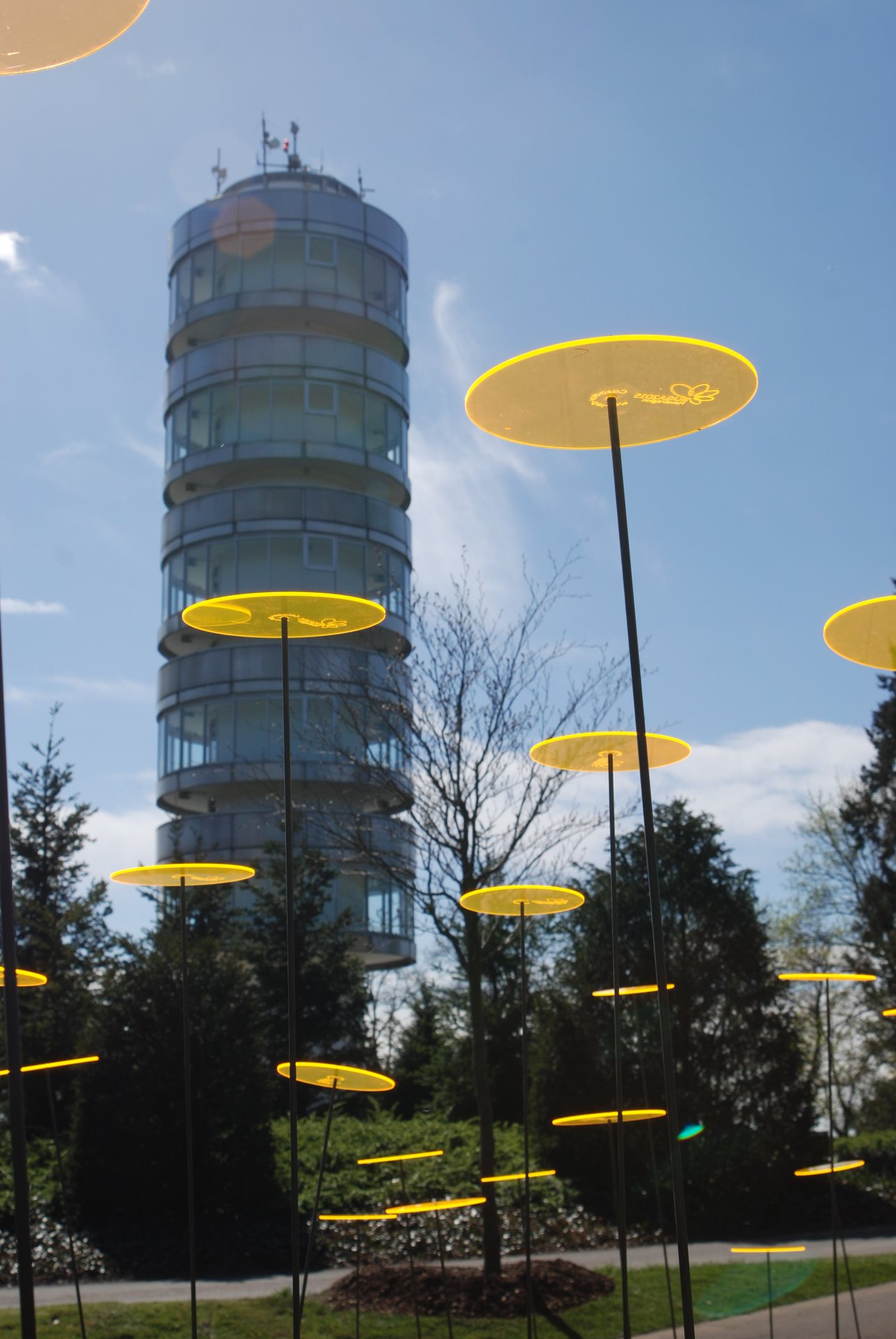 brandenburg landmark with sun catchers
